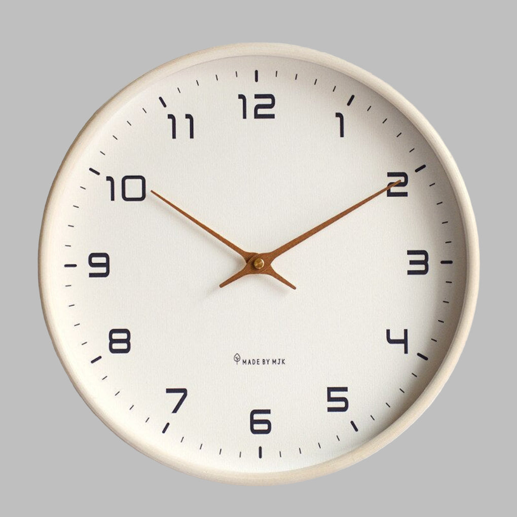 Horloge murale en bois de style scandinave, mouvement silencieux