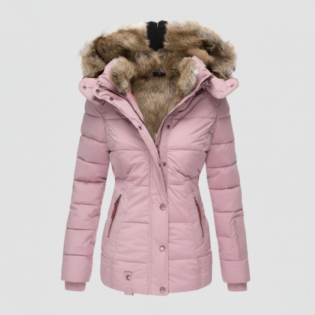 Doudoune femme à capuche, rembourrage synthétique et zip