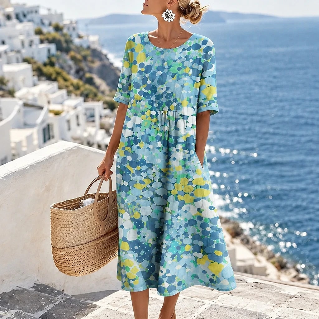 Florène – Robe Midi Femme Estivale