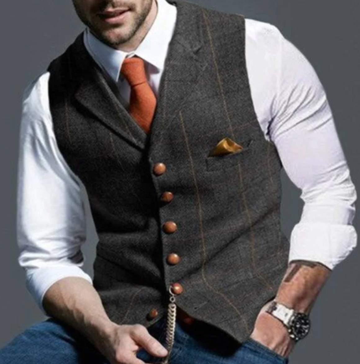 Gilet à Carreaux pour Hommes - Élégance et Style