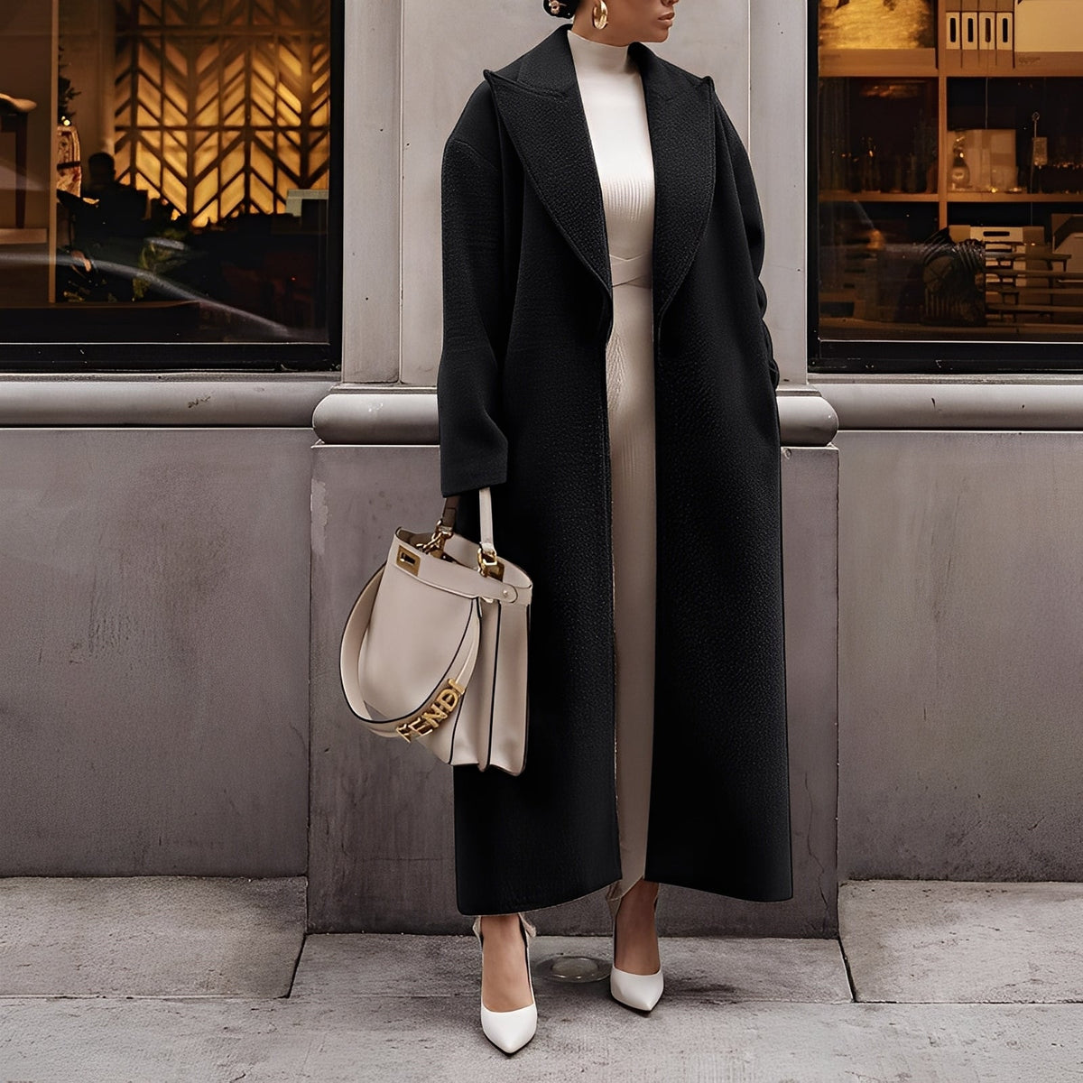 Manteau Long Oversize Élégant pour Femmes - Style Chic et Confortable