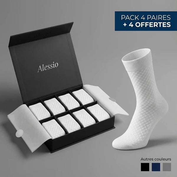 Chaussettes Alessio mi-hautes en fibre de bambou premium