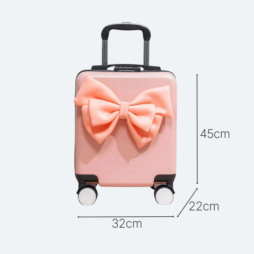 Mini Valise à Roulettes Blanc Bleuté - | AïtaVia