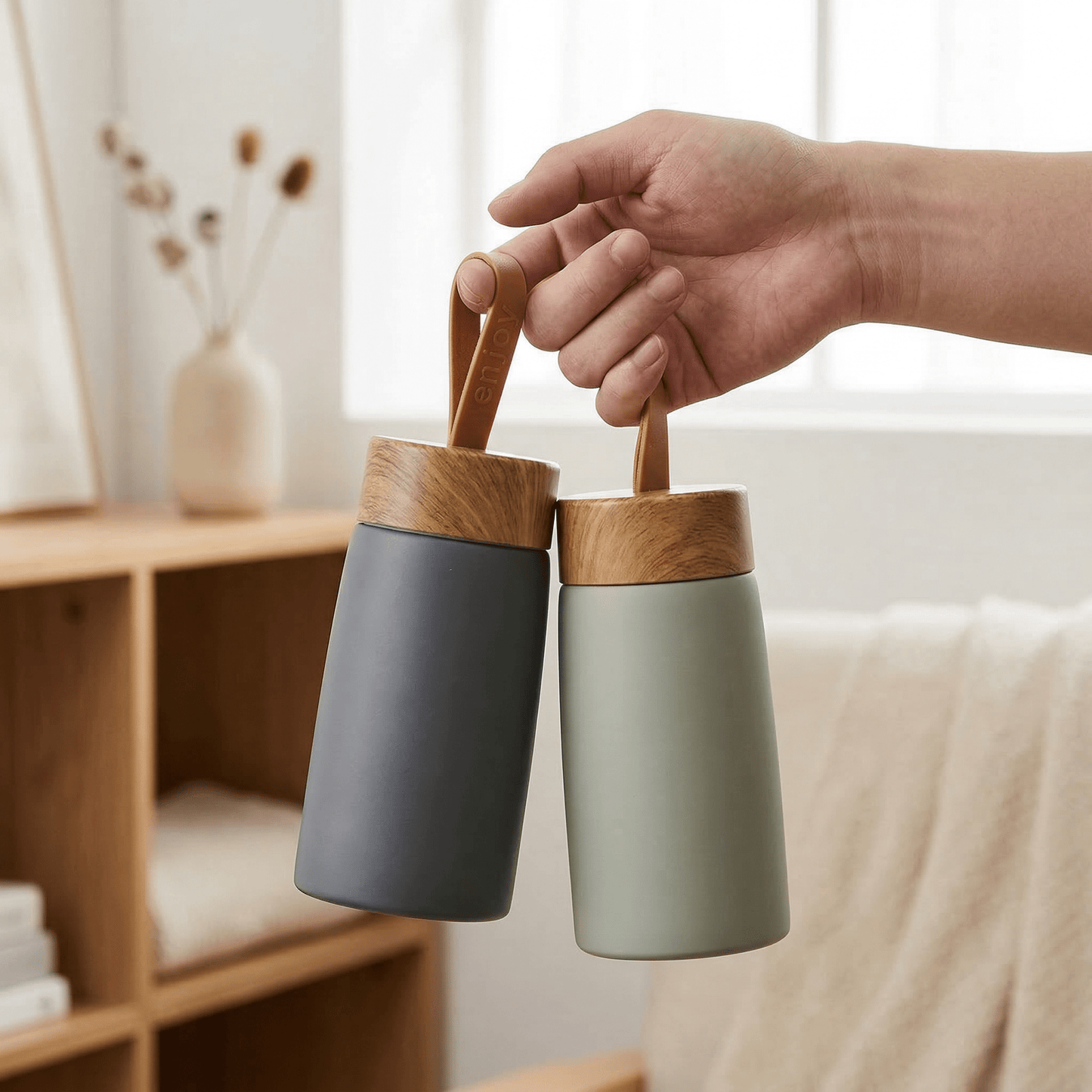 Petite Gourde Thermos Gris Acier - | AïtaVia