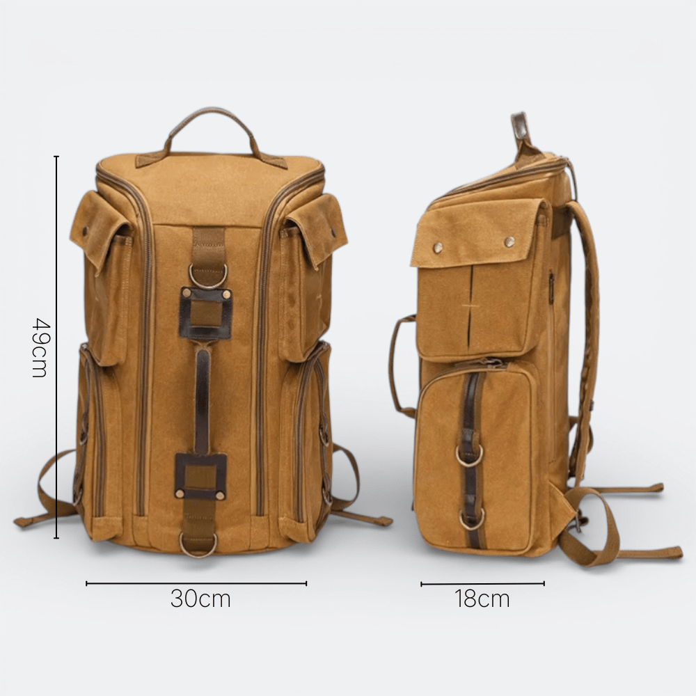 Sac à Dos en Toile Cirée Gris Mauve - | AïtaVia