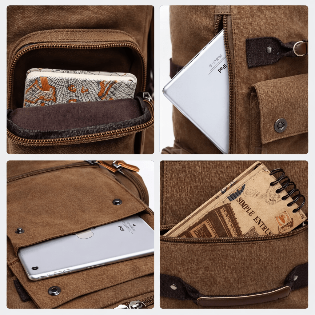 Sac à Dos en Toile Vintage Bleu Nuit - | AïtaVia