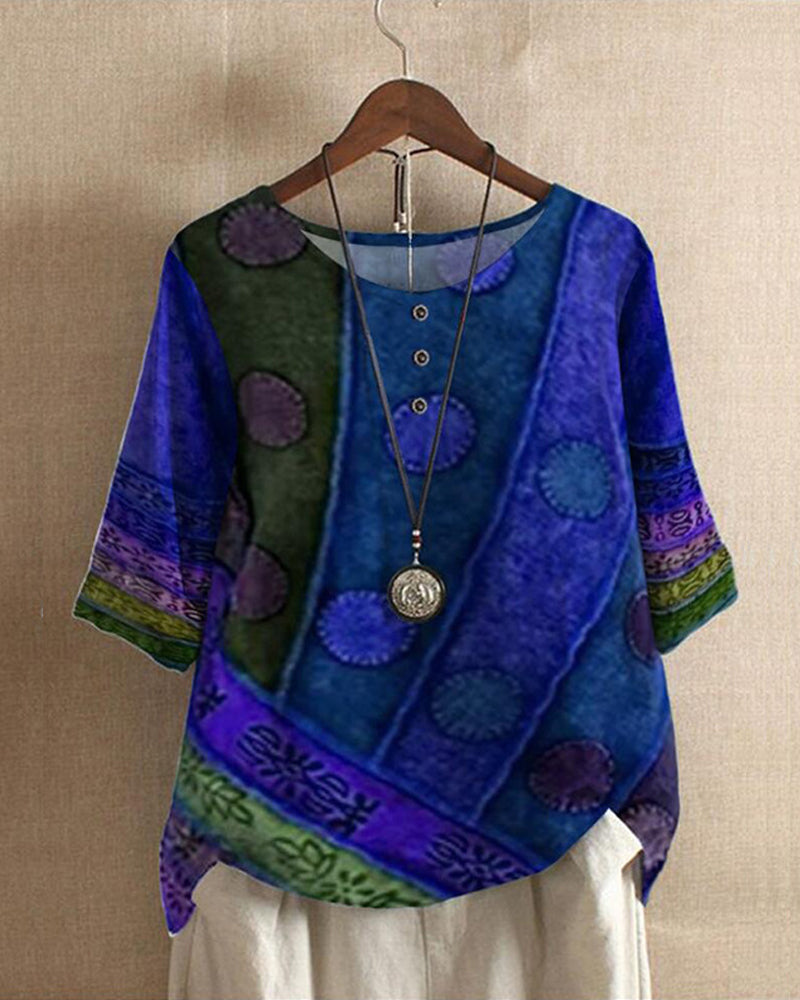Top Boho Vintage pour Femmes – Élégance Décontractée