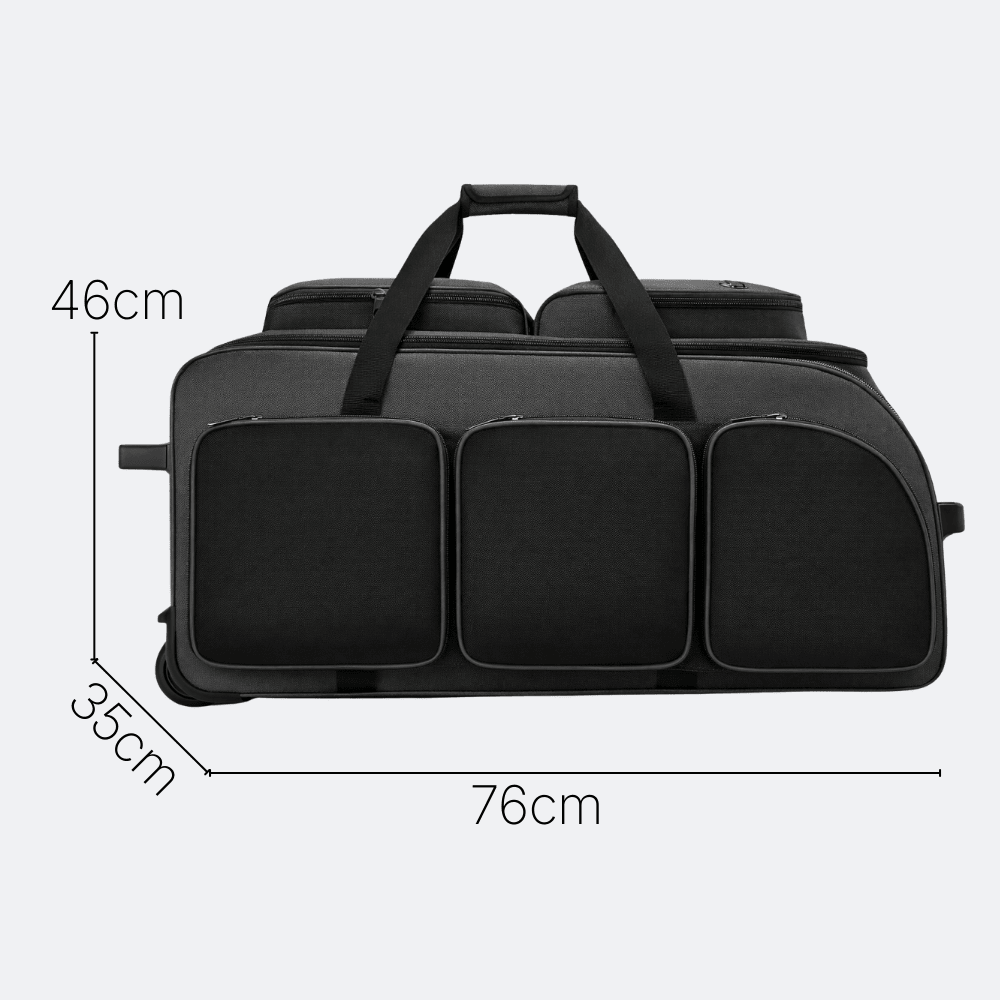 Valise à Trois Roues Noir Profond - | AïtaVia