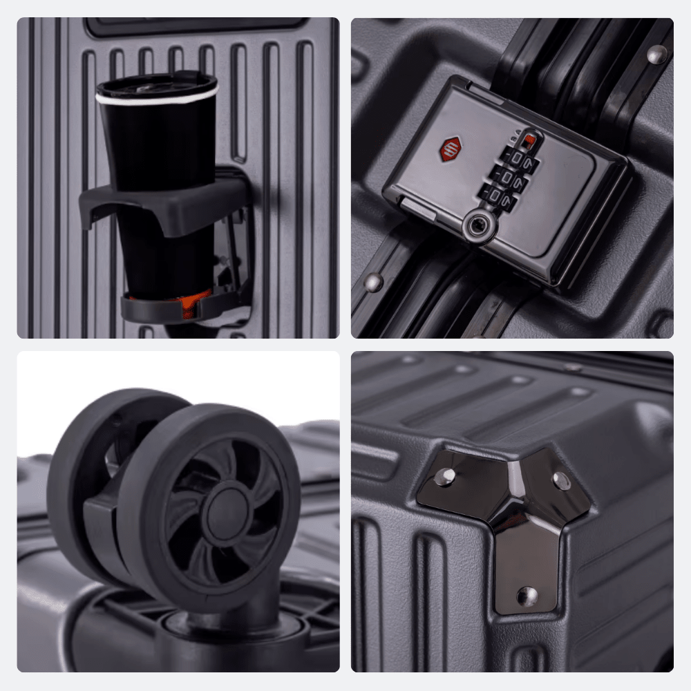 Valise avec Port USB Beige Ivoire - | AïtaVia