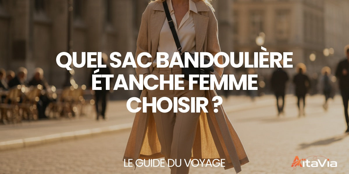 Quel sac bandoulière étanche femme choisir ? — femme élégante portant un sac imperméable en ville