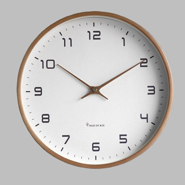 Horloge murale en bois de style scandinave, mouvement silencieux