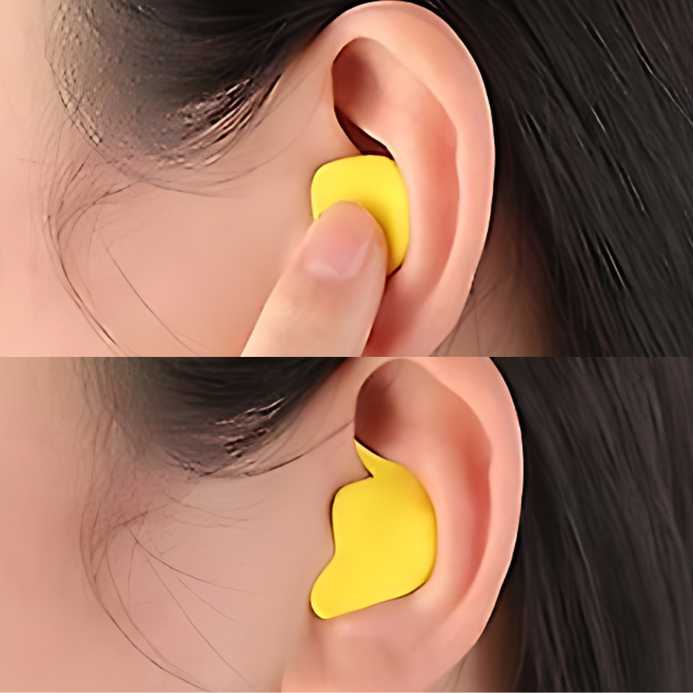 Bouchons d'oreilles en silicone réutilisables pour dormir et nager