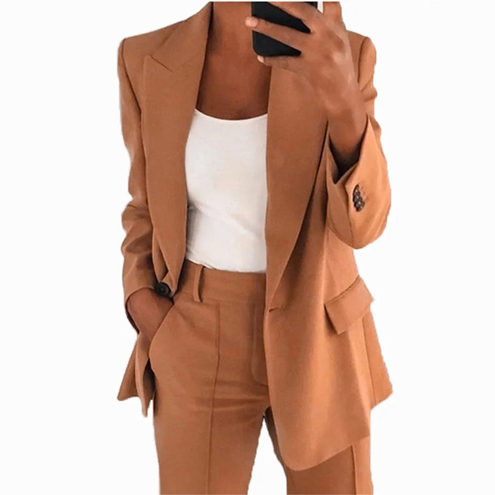 Ensemble Blazer et Pantalon Femme - Costume Deux Pièces Élégant