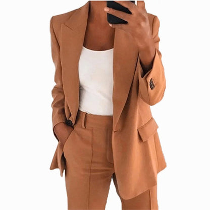Ensemble Blazer et Pantalon Femme - Costume Deux Pièces Élégant