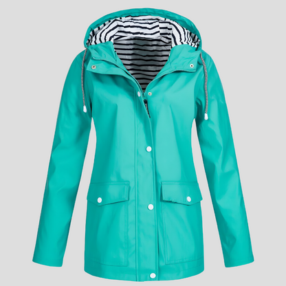 Veste imperméable femme coupe-vent à capuche réglable
