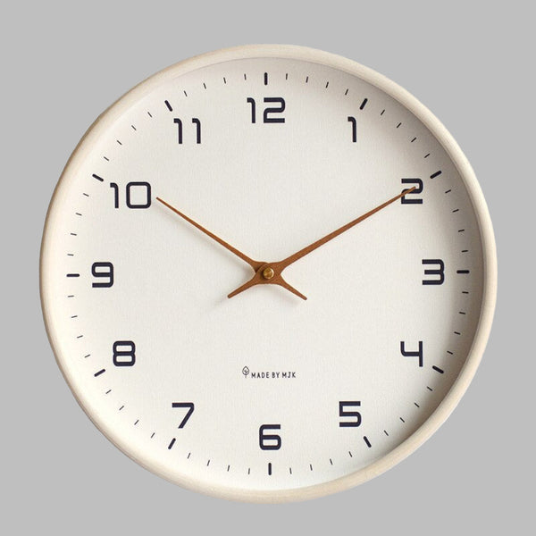 Horloge murale en bois de style scandinave, mouvement silencieux