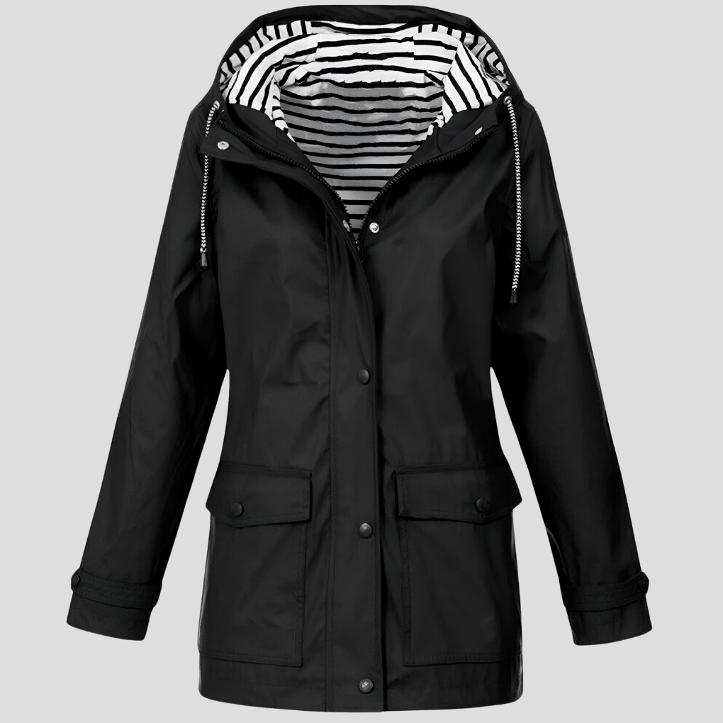 Veste imperméable femme coupe-vent à capuche réglable