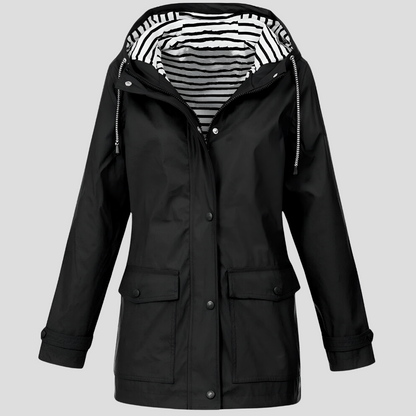 Veste imperméable femme coupe-vent à capuche réglable