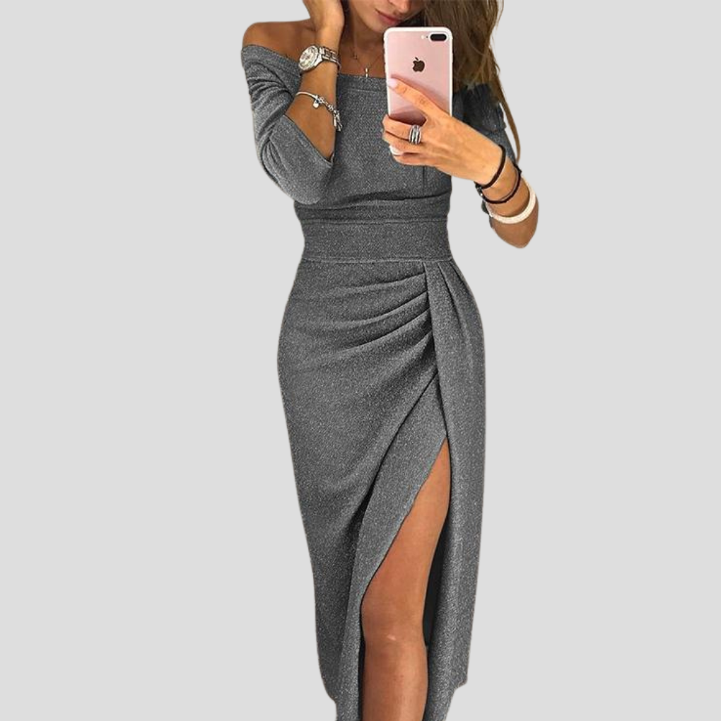 Robe femme fluide à manches courtes avec poches et ceinture