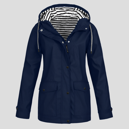 Veste imperméable femme coupe-vent à capuche réglable
