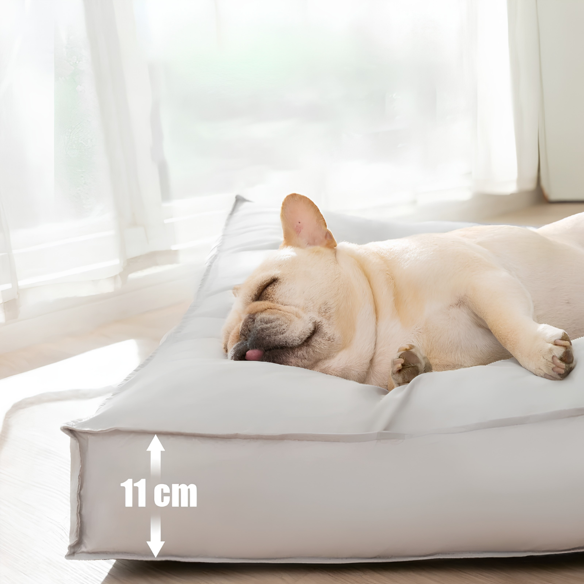 Coussin panier chien à mémoire de forme, housse imperméable