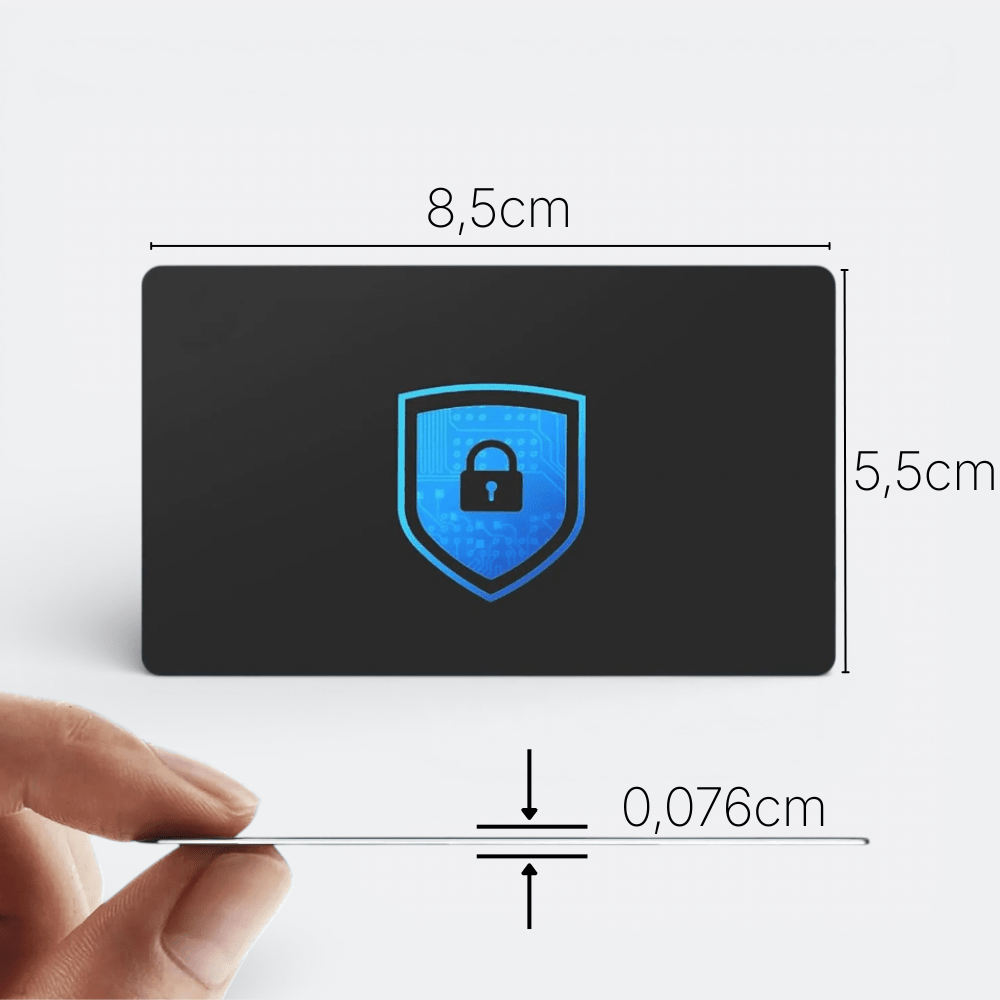 6 Cartes Anti RFID NFC Noir Charbon - | AïtaVia