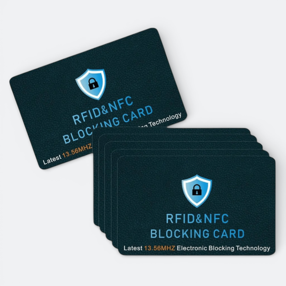 6 Cartes Anti RFID NFC Noir Profond - | AïtaVia