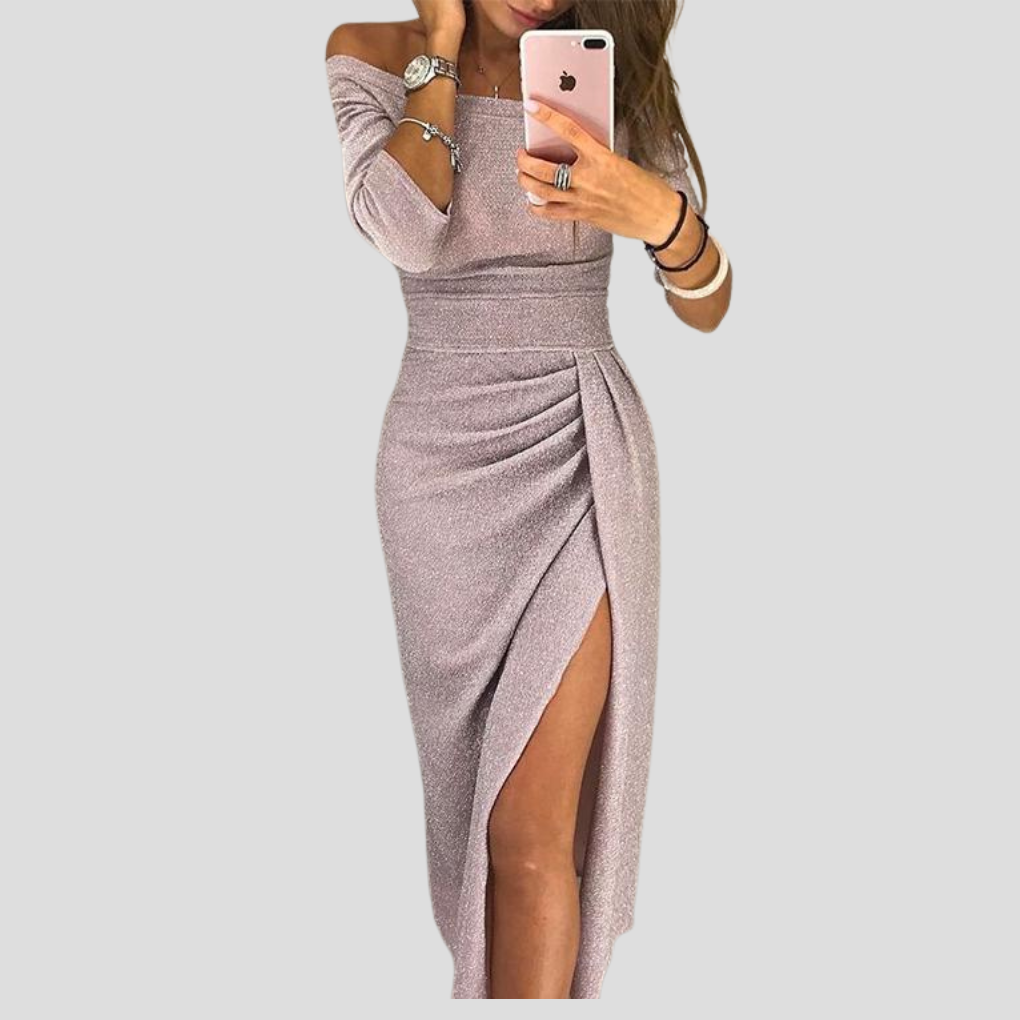 Robe femme fluide à manches courtes avec poches et ceinture