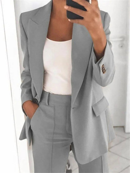 Ensemble Blazer et Pantalon Femme - Costume Deux Pièces Élégant