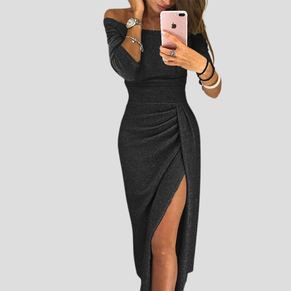 Robe femme fluide à manches courtes avec poches et ceinture