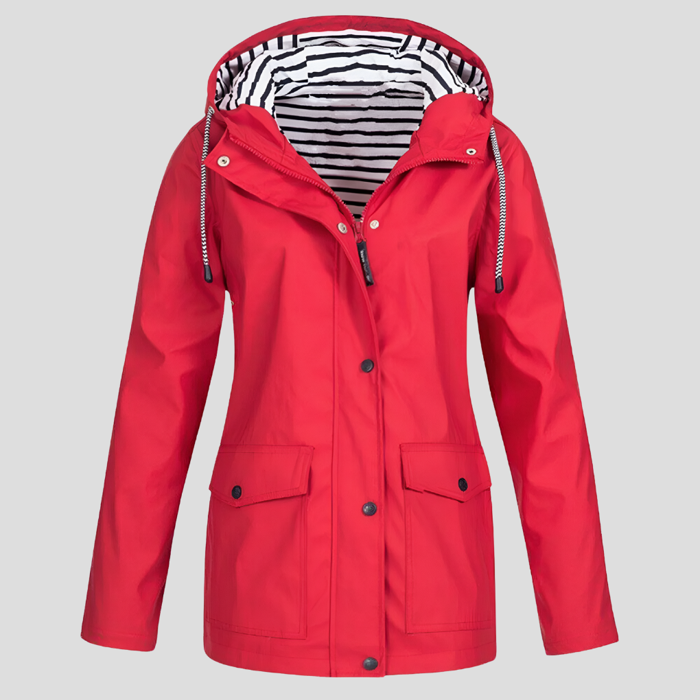 Veste imperméable femme coupe-vent à capuche réglable