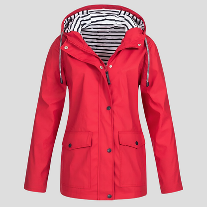Veste imperméable femme coupe-vent à capuche réglable