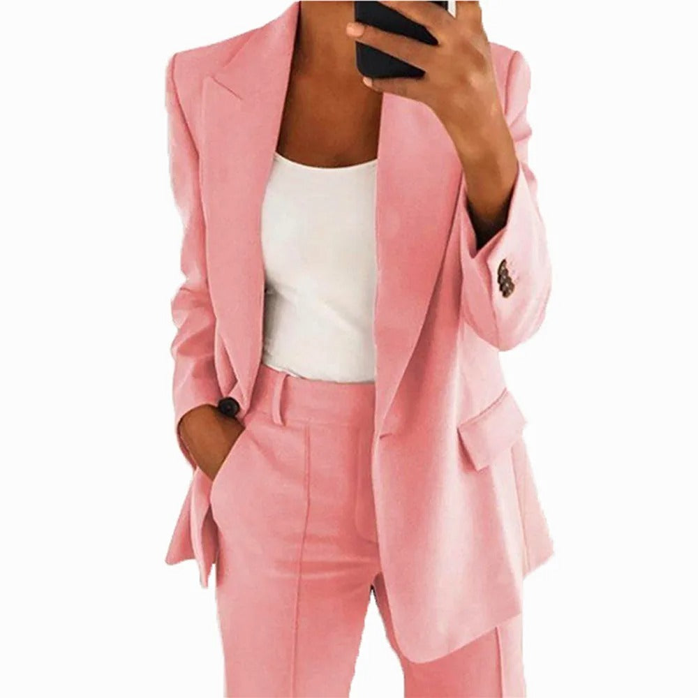 Ensemble Blazer et Pantalon Femme - Costume Deux Pièces Élégant