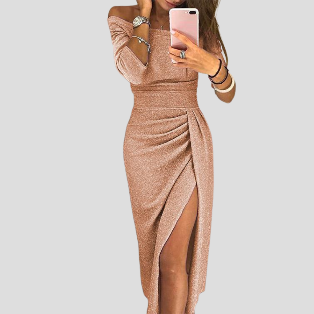 Robe femme fluide à manches courtes avec poches et ceinture