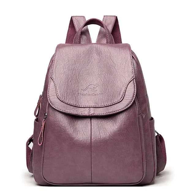 Sac à dos femme en similicuir, élégant avec bretelles réglables