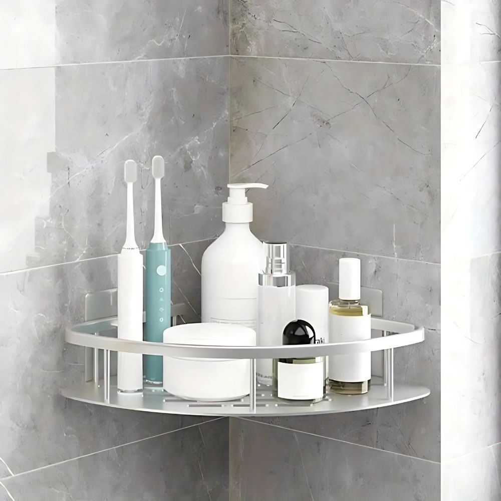 Étagère salle de bain murale antirouille à 1 ou 2 niveaux