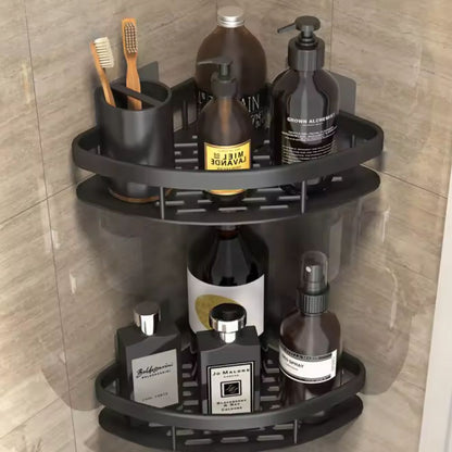 Étagère salle de bain murale antirouille à 1 ou 2 niveaux