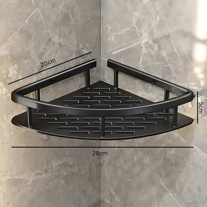 Étagère salle de bain murale antirouille à 1 ou 2 niveaux