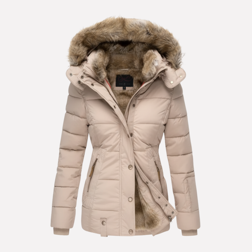 Doudoune femme à capuche, rembourrage synthétique et zip
