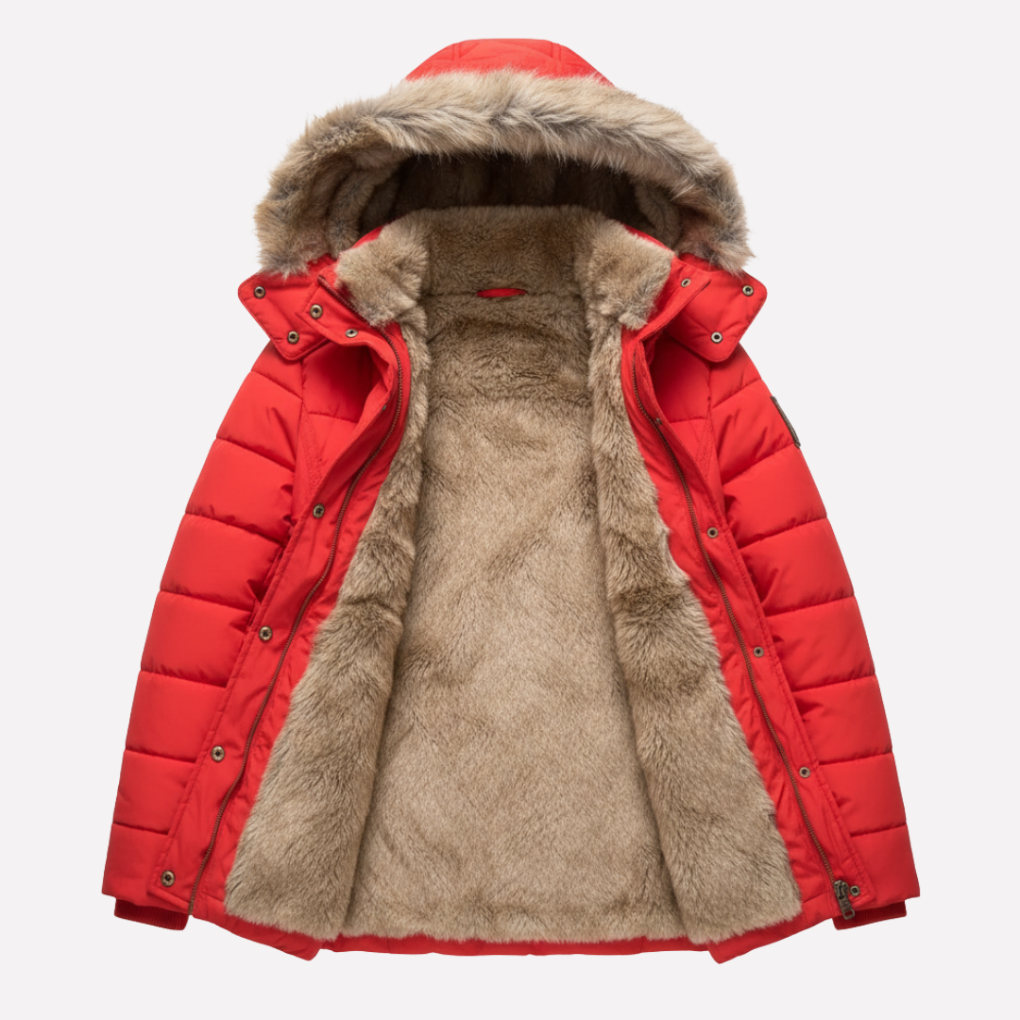 Doudoune femme à capuche, rembourrage synthétique et zip