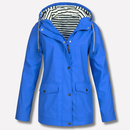 Veste imperméable femme coupe-vent à capuche réglable