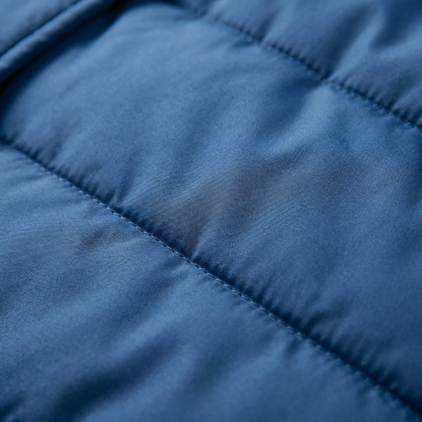 Gilet sans manches long femme à capuche, matelassé et zippé