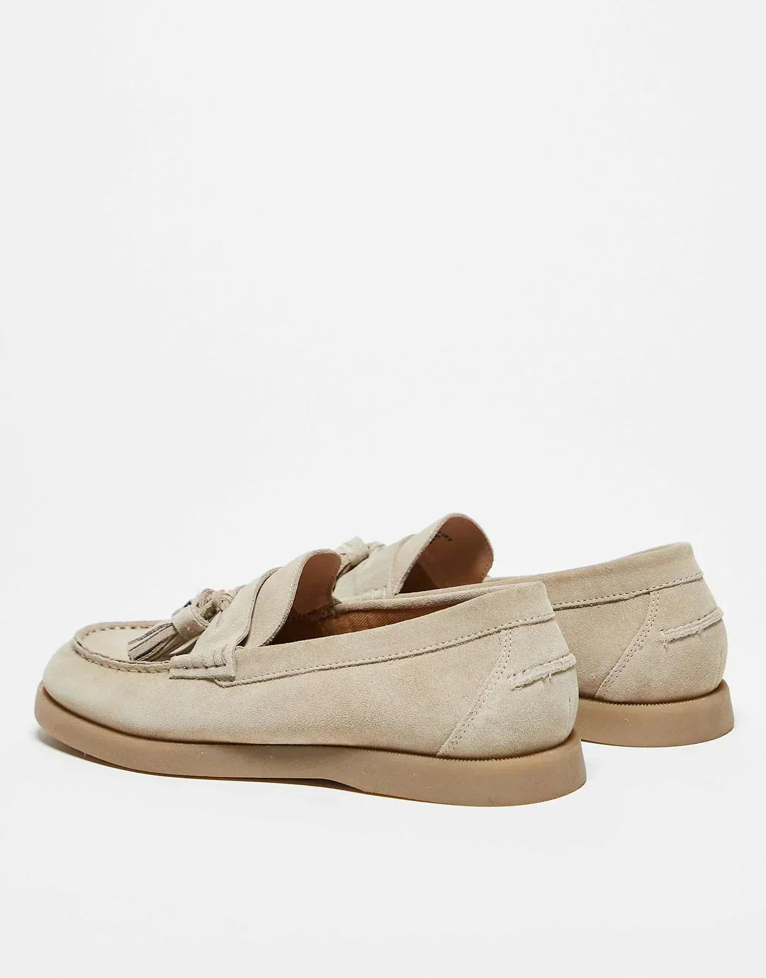 Mocassins femme en daim à glands avec semelle rembourrée