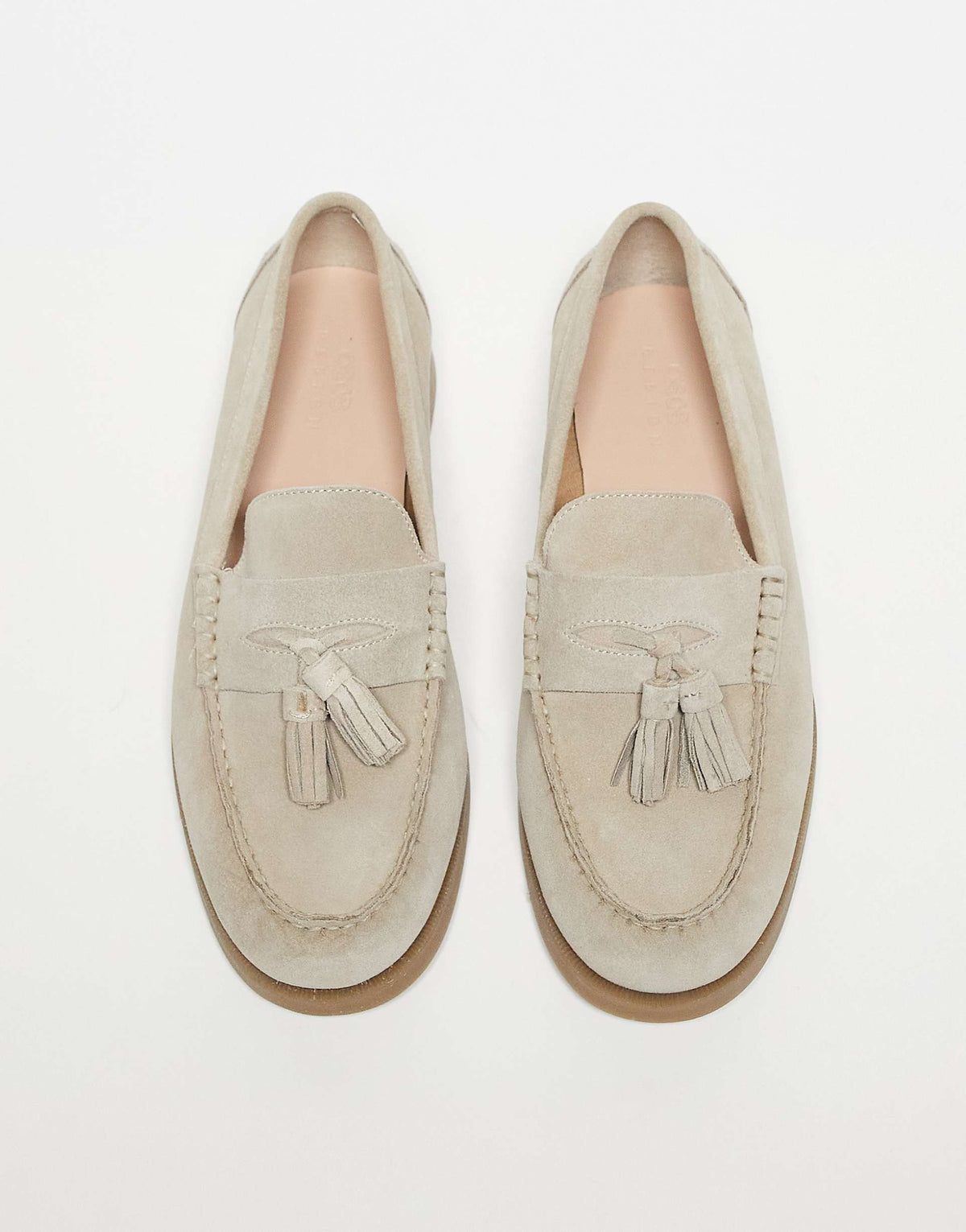 Mocassins femme en daim à glands avec semelle rembourrée