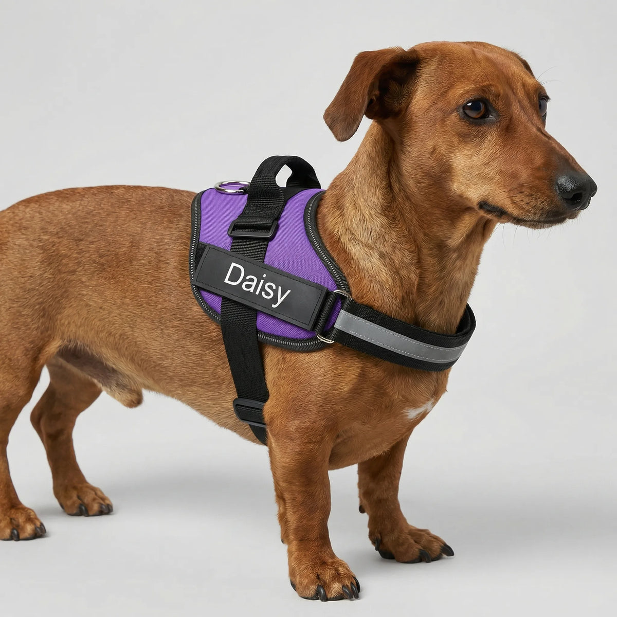 Harnais chien anti-traction personnalisé avec attache avant