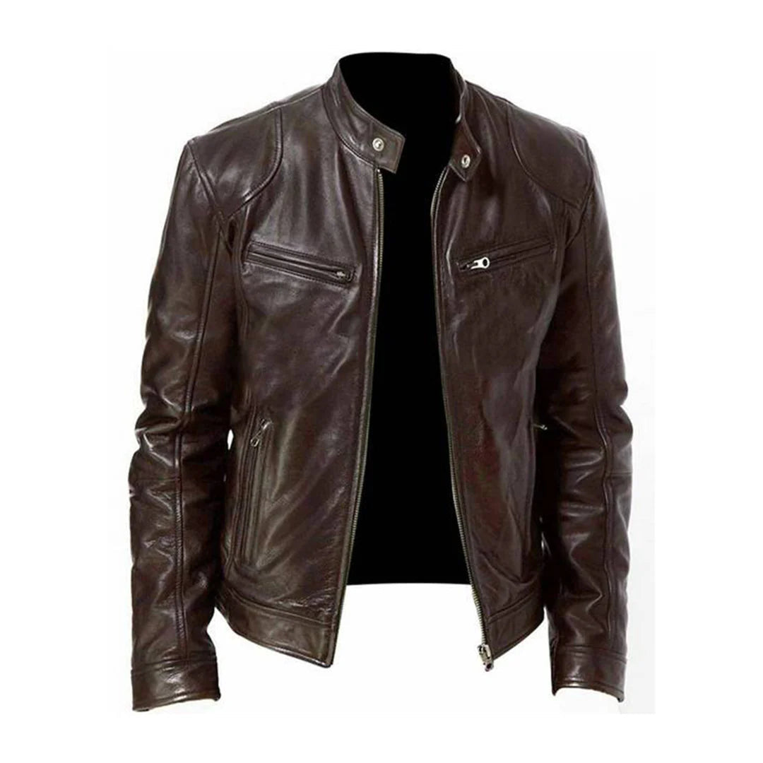 Veste simili cuir homme classique, coupe regular
