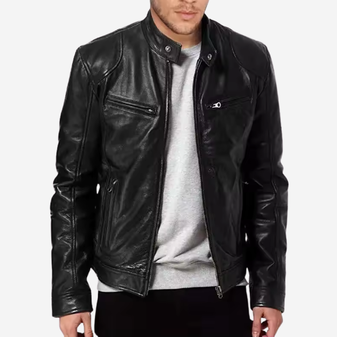Veste simili cuir homme classique, coupe regular
