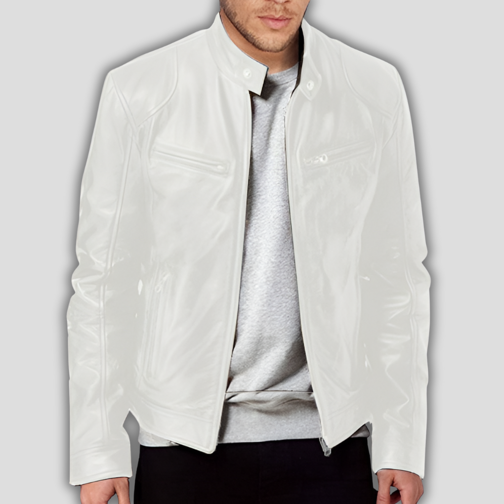 Veste simili cuir homme classique, coupe regular