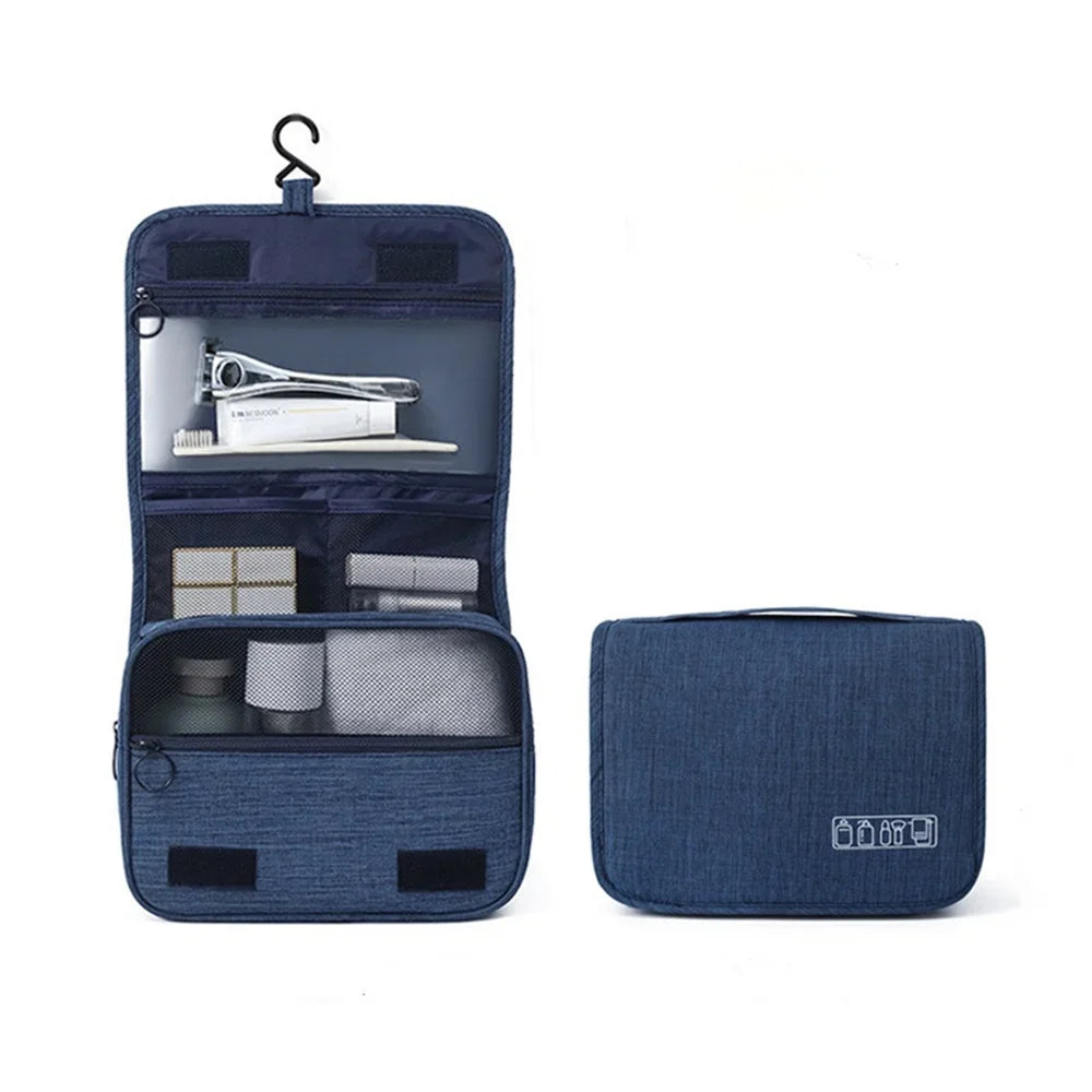 Trousse de toilette de voyage à compartiments avec crochet