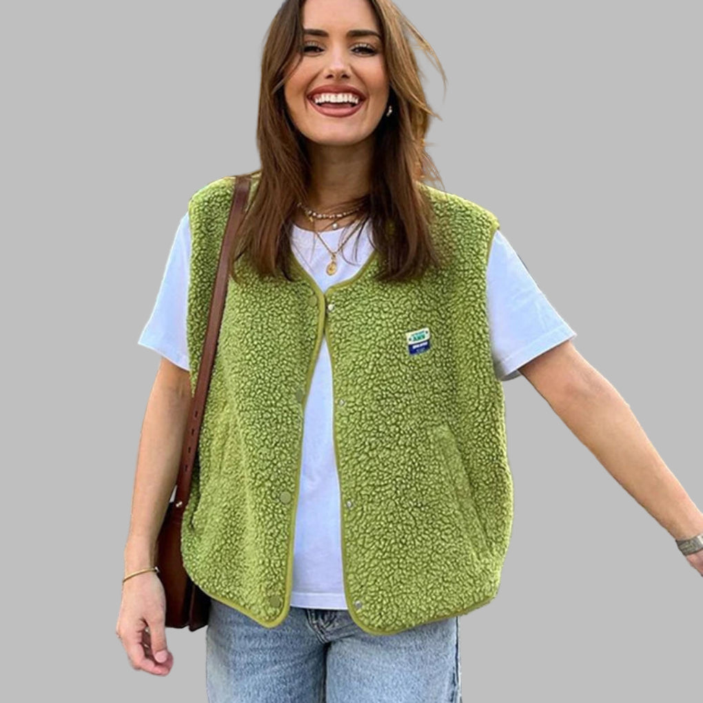 Gilet homme sans manches boutonné, coupe classique et légère
